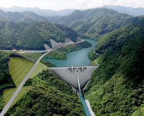 大河内川ダム完成予想図の画像