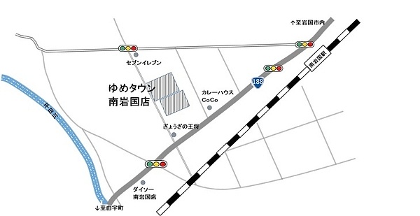 ゆめタウン南岩国位置図の画像