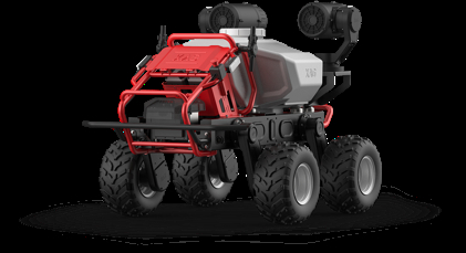 農業用無人車「R150」の紹介とデモンストレーションの画像