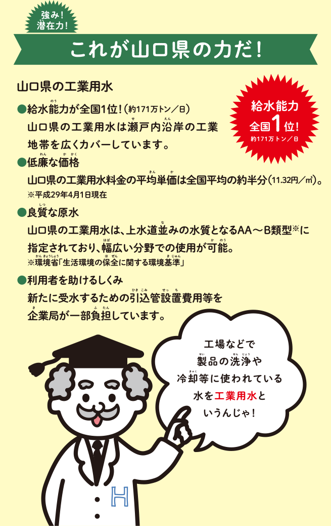 「産業の血液」工業用水の安定供給体制の強化2