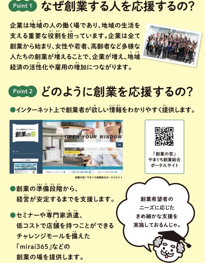 「創業応援県やまぐち」の取組3