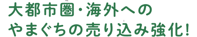 大都市圏・海外へのやまぐちの売り込み強化1