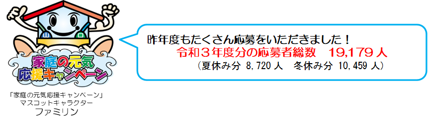 「わが家のやくそく」令和3年度応募者数