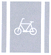 自転車横断帯標示