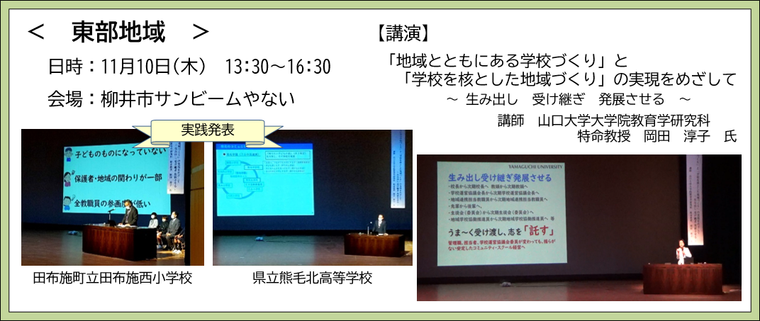 令和4年度やまぐち地域連携教育の集い（東部地域）の概要紹介
