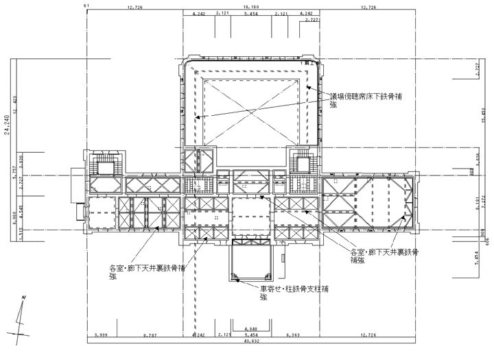 構造補強概要図(小屋裏)