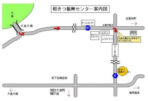 かんきつ振興センターの位置図
