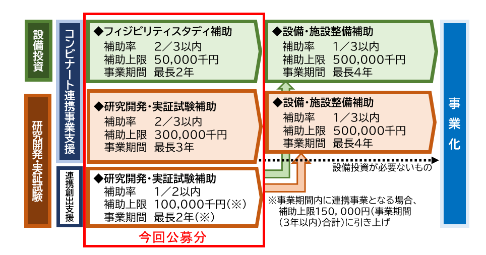 補助事業のスキームを示した図