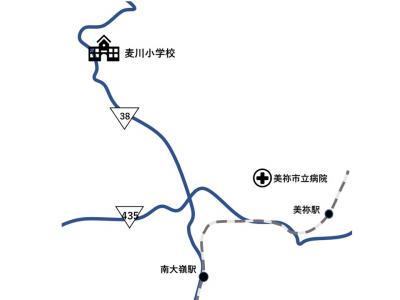 麦川小学校地図