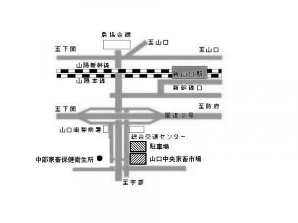 山口中央家畜市場位置図