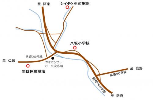 八坂小学校位置図