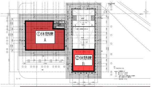 山口きらら博記念公園休憩棟 平面図