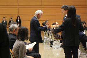 農林水産大臣表彰　賞状授与