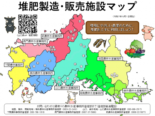 堆肥製造・販売施設マップ