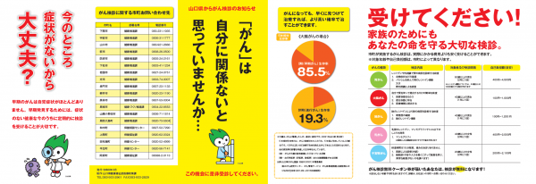 がん健診（「がん」は自分に関係ないと思っていませんか）リーフレット