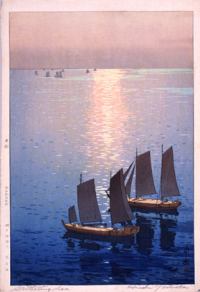 日本アルプス十二題の内　剣山の朝