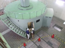 新阿武川発電所発電機室内