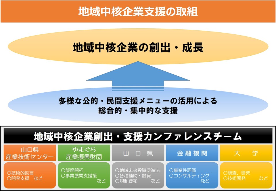 地域中核企業支援の取組イメージ図