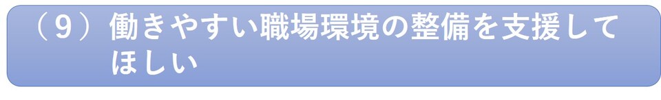 働きやすい職場環境の整備を支援してほしいの画像