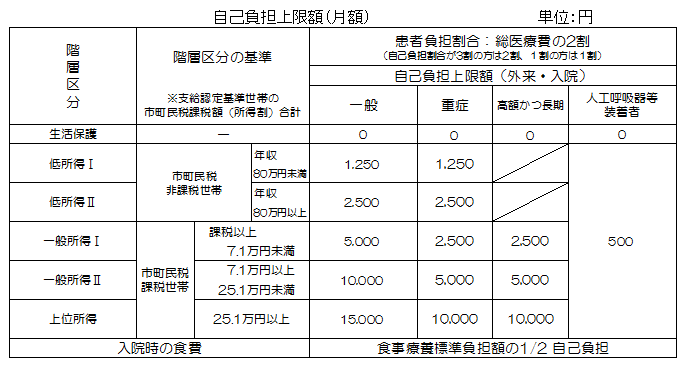 自己負担上限額について