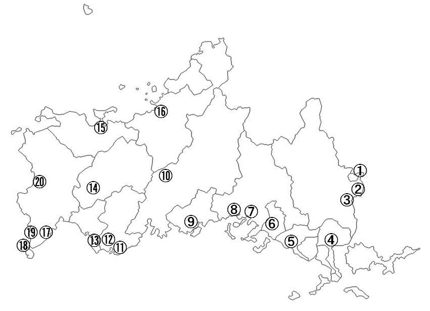山口県内の測定局の画像