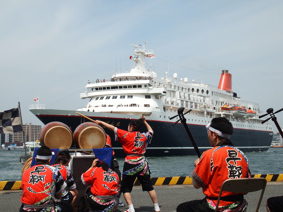 平家太鼓の披露