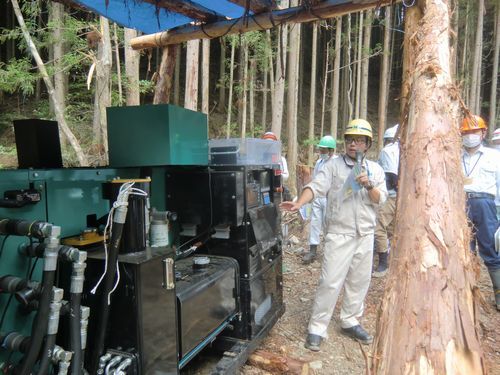 油圧式集材機の説明の画像