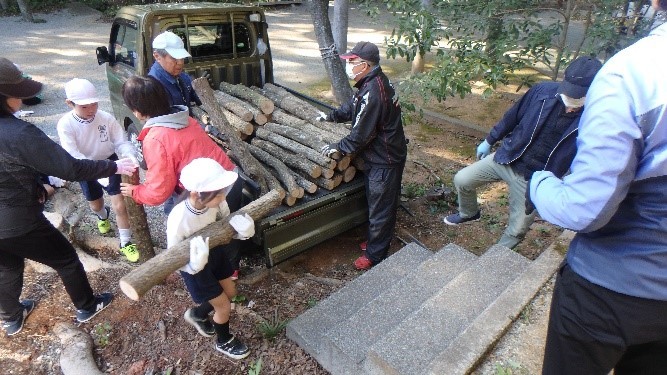 原木を運搬の画像