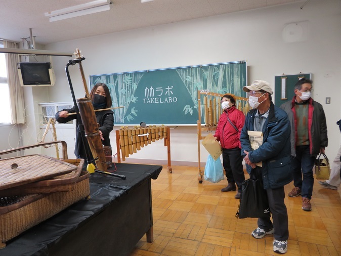 様々な竹製品の展示