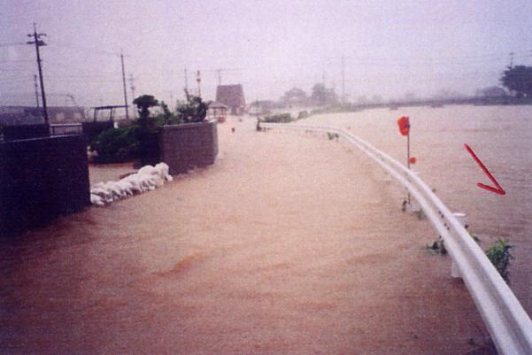 旧豊田町矢田　平成11年6月29日洪水の画像