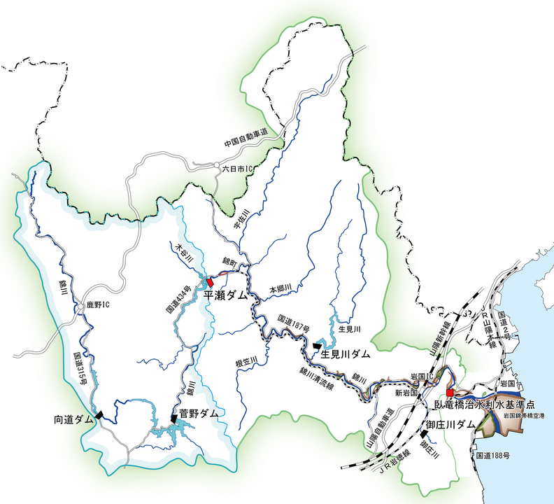 錦川流域図