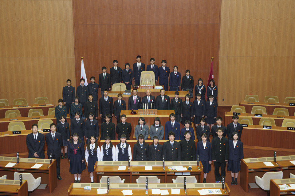 第3回やまぐち高校生県議会（集合写真）