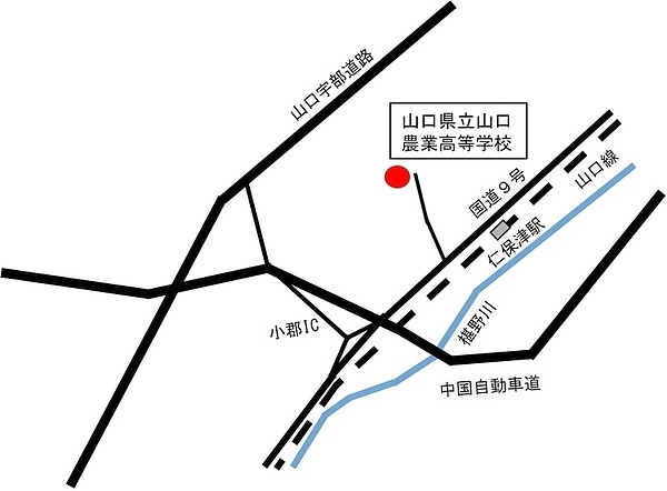 山口農高地図